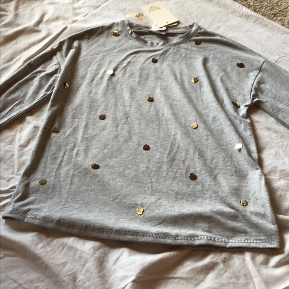 Long sleeve girls top with sequins